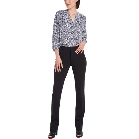 NYDJ Lift Tuck Technology Slim Trouser Pants In Ponte Knit Straight Leg Size 2P - Picture 1 of 11